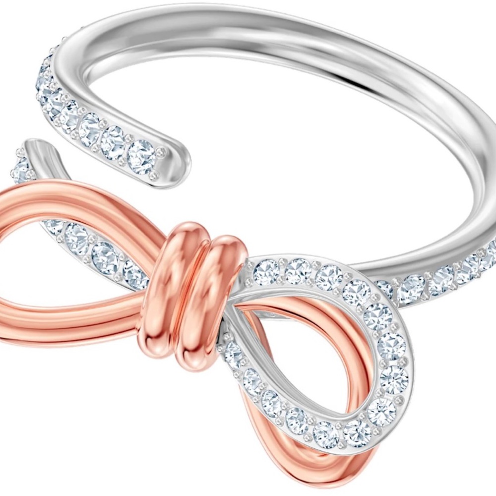 Swarovski, Bow Ring, (MATCHING BOW NECKLACE ALSO AVAILABLE) Priced is firm
